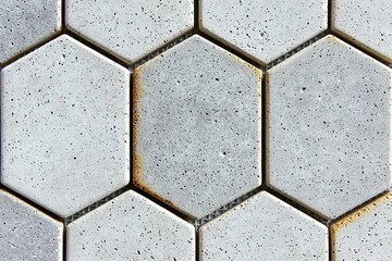 Fototapeta premium White hexagon tile wall for background, for Interiors design. Hexagonal wall texture surface. Abstract pattern background , isolated on white background, , copy space for text,