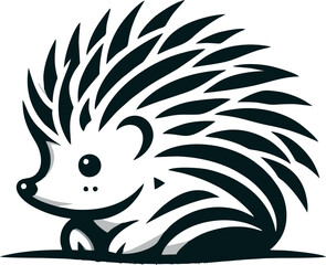 cartoon illustration of a hedgehog logo