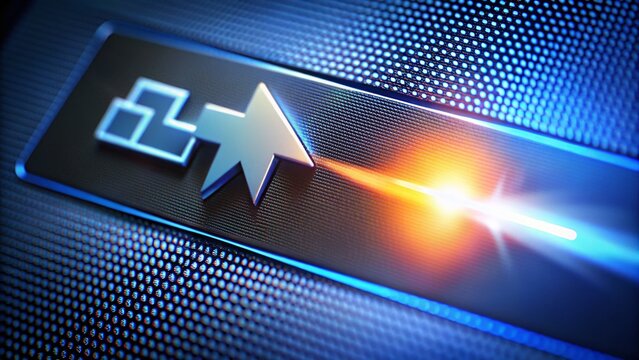 Cursor Click Animation:  High-Resolution Photo with Clean Background for Website Design and Digital Art