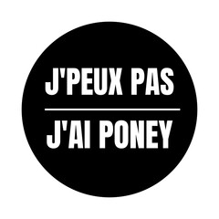 Symbole j'peux pas j'ai poney