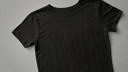 black t-shirt mockup on white background, t-shirt mockup template design