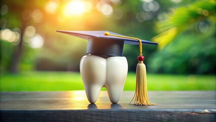 Dental school graduation!  A crown-shaped diploma symbolizes successful completion, celebrating achievements in cosmetic and restorative dentistry.