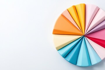 Obraz premium A minimalist representation of a pie chart divided into safe investment categories, such as bonds, savings, and real estate