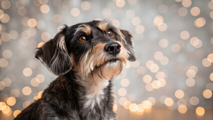 A small dog's portrait captures its charming essence