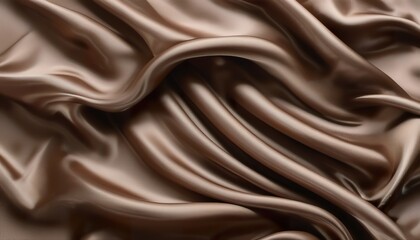  Elegant Brown Silk Fabric Draped, Smooth, Shiny, Luxurious Texture