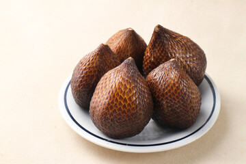 Delicious Salak Fruit on a Plate
