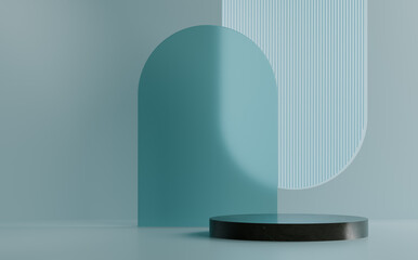 Modern minimalist design showcasing geometric shapes and subtle color contrasts in a serene indoor setting