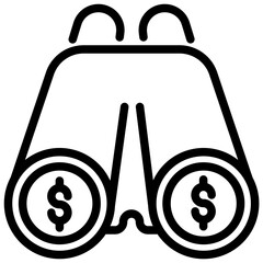 forecasting vector outline icon