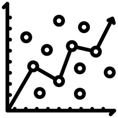 regression vector outline icon