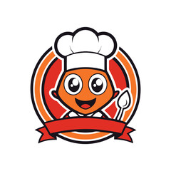 Minimalistic Cooking Mascot Logo for Modern Culinary Branding