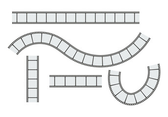 Hoja de icono con trazo hecho de película o negativo de carrete
