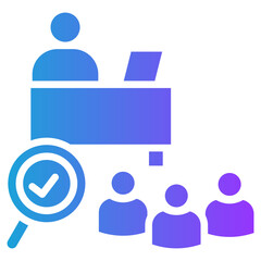 Hr Recruitment glyph gradient icon