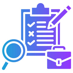 Job Listings glyph gradient icon