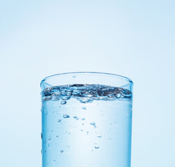 A simple and clear glass of pure water