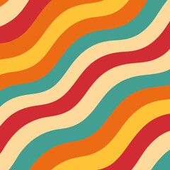 Psychedelic Retro Waves with Bold Vintage Aesthetic Design