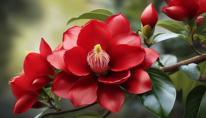 red flower heritage generative ai