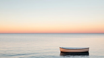 Elegant Dreamy pastel sunset with soft gradients of pink purple and peach blending over a calm ocean horizon peaceful and serene 