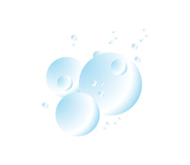 soap bubbles isolated on white background. group of soap bubbles. bubbles of purity. sign of purity