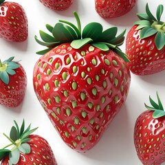 , Ripe strawberry, Strawberry macro, Close-up strawberry, Strawberry texture, 