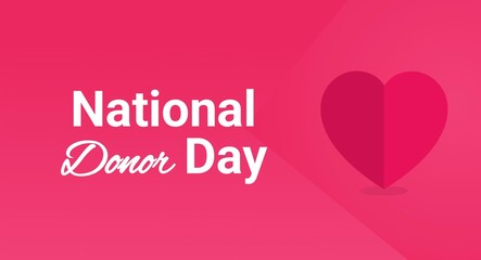 National Donor Day web banner design illustration 