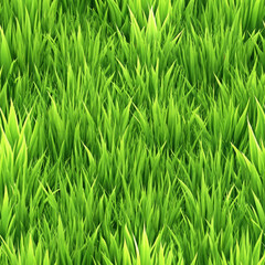 Obraz premium Seamless Lush Green Grass Texture with Detailed Soil Base