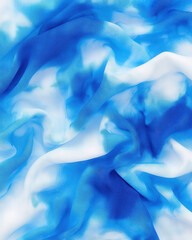 Obraz premium Soft blue fabric with flowing patterns creates serene and calming effect