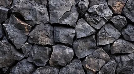 Fototapeta premium A close-up shot of a rugged volcanic rock texture with sharp edges and varied gray tones