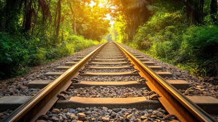 Obraz premium Scenic River Trails in Inviting Golden Hour Light