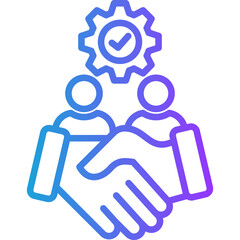 Employee Onboarding line gradient icon