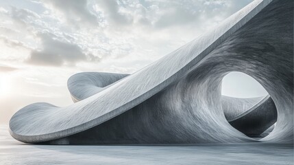 Abstract Concrete Sculpture