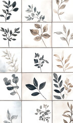 Carpet or tile patterns for interior decoration