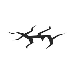 Elements Cracks and surface cracks in the ground