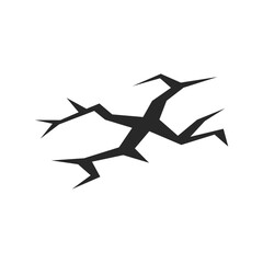 Elements Cracks and surface cracks in the ground