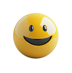 Fototapeta premium Smiley 3d model illustration, isolated transparent PNG