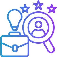 Talent Search line gradient icon