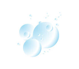 soap bubbles isolated on white background. group of soap bubbles. bubbles of purity. sign of purity