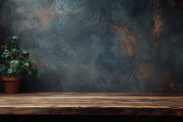 Grunge wall and floor as abstract background. 3D rendering
