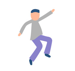 ジャンプする男性のイラスト