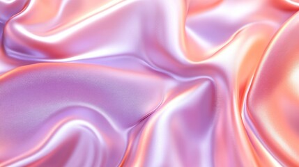 Obraz premium A smooth dynamic gradient background transitioning from peach to violet with satin texture
