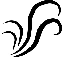 Naklejka premium Icon of wave style design. Editable stroke with various design shapes, with a hand drawn black outline style for ocean related-themes, aquatic design and surf logo