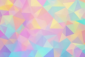 Obraz premium Pastel Rainbow Geometric Abstract Background Design Low Poly Triangles