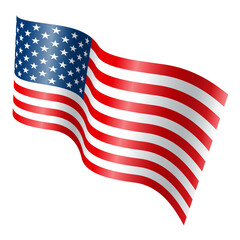 Fototapeta premium USA flag, PNG transparent, American Flag image.