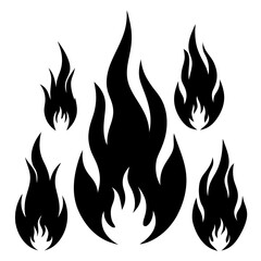 fire flames set