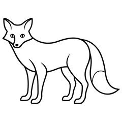 Elegant Fox in One Line Art