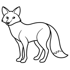 Elegant Fox in One Line Art