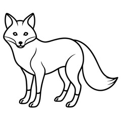 Elegant Fox in One Line Art