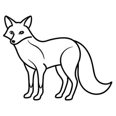 Elegant Fox in One Line Art