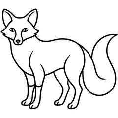 Elegant Fox in One Line Art