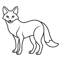 Elegant Fox in One Line Art