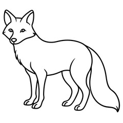 Elegant Fox in One Line Art